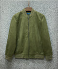 Premium Soft-Touch Suede Finish Jacket Olive