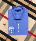 TMS Signature Solid Cotton Shirt stretch sky | Solid Shirt | Shirtology Bangladesh