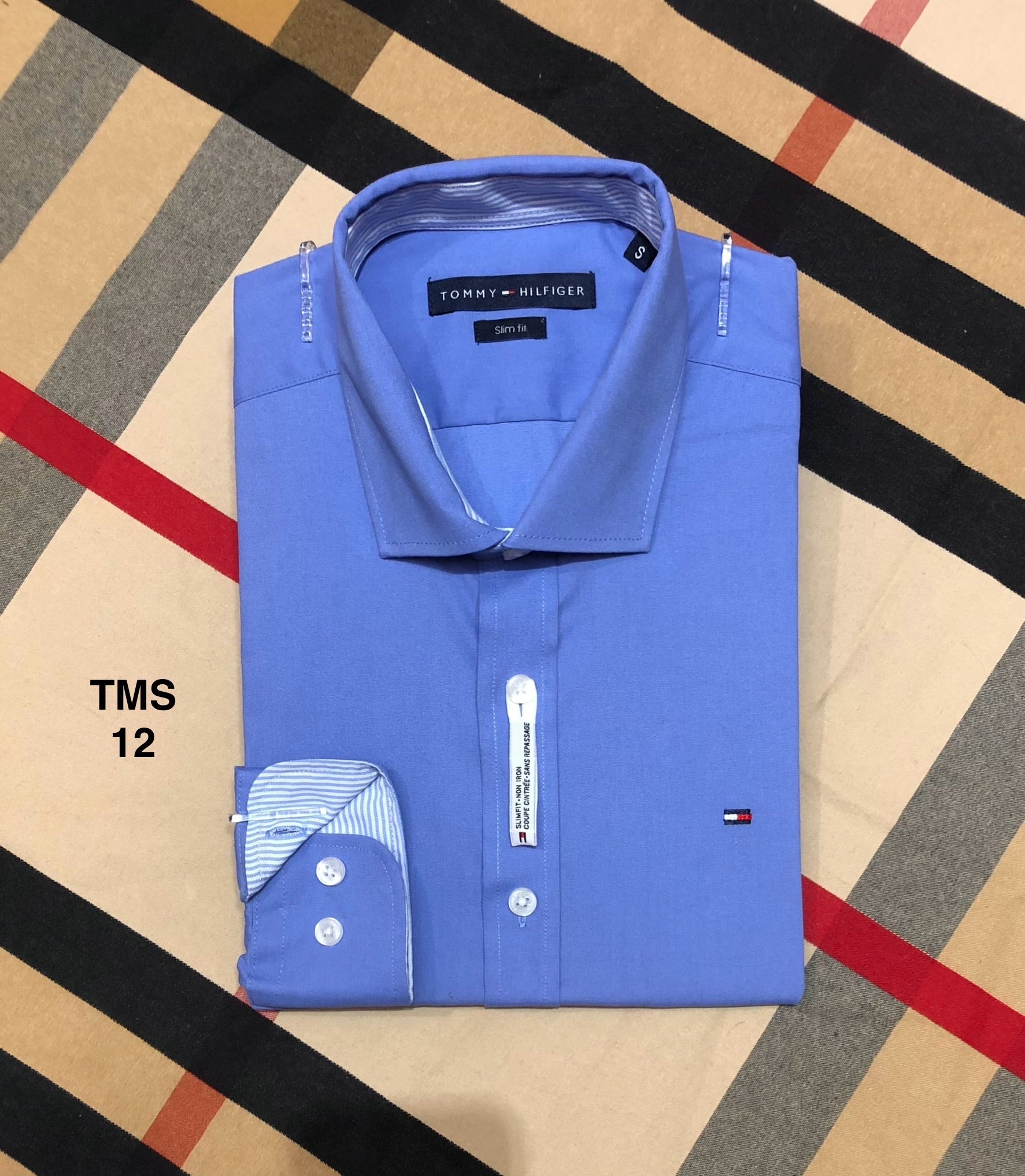 TMS Signature Solid Cotton Shirt stretch sky | Solid Shirt | Shirtology Bangladesh