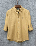 Luxury Linen Blend Solid Shirt with Cane Collar RLS 316