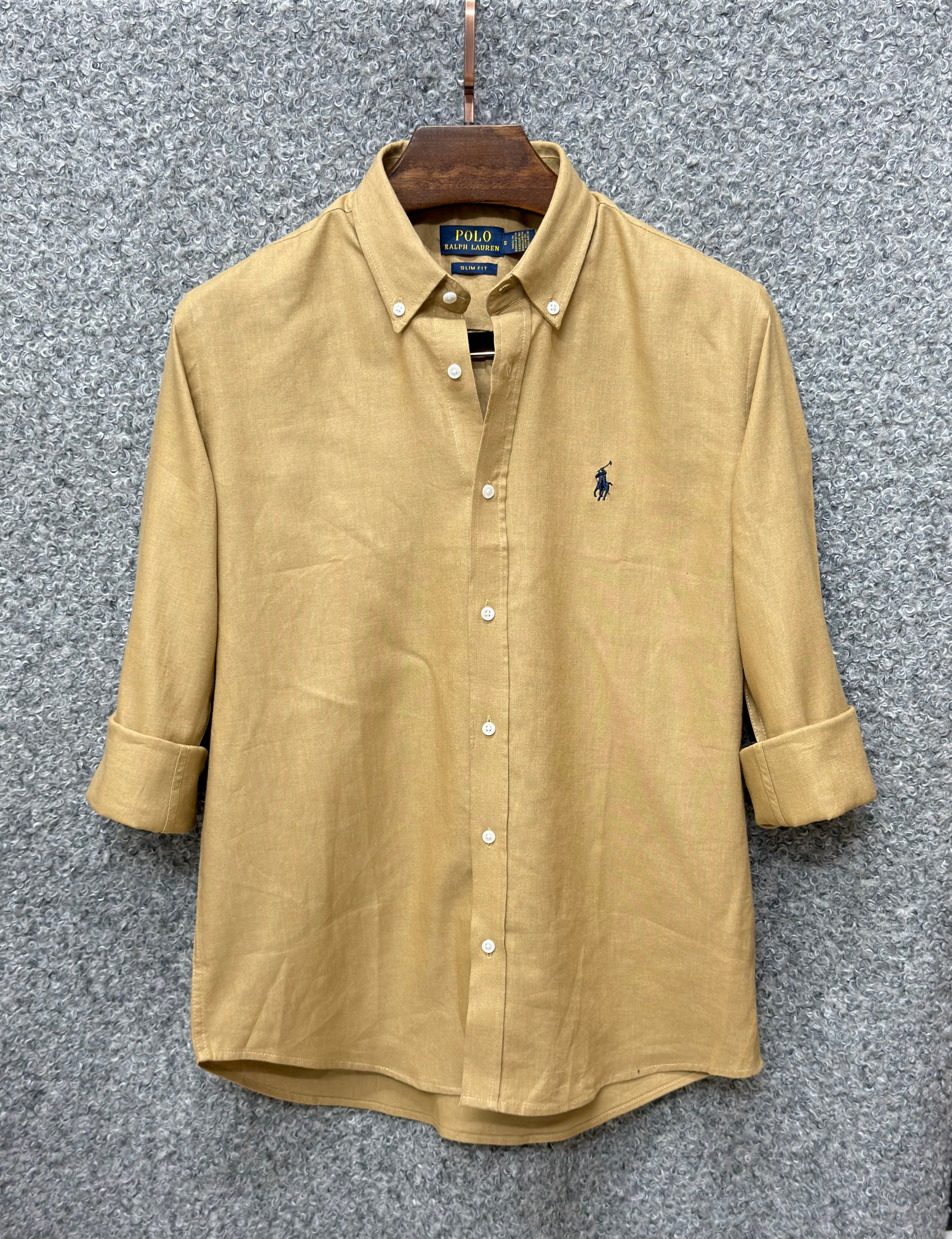 Luxury Linen Blend Solid Shirt with Cane Collar RLS 316