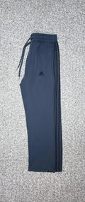 Performance Three-Stripe Full Baggy Style Track Pants Ash&Black