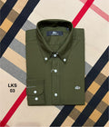 Premium Solid Oxford Cotton Shirt Olive | Solid Shirt | Shirtology Bangladesh