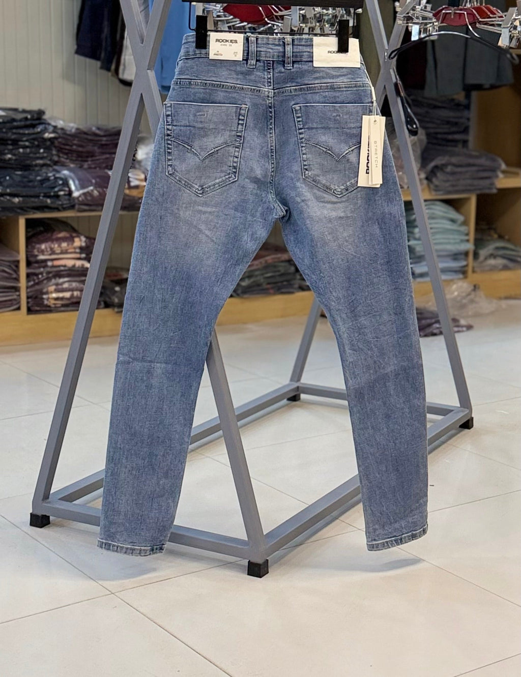 Dusty sky 5 Pocket Low-Rise Ankle Length Stretch Jeans RJ6401 | Denim pant | Shirtology Bangladesh
