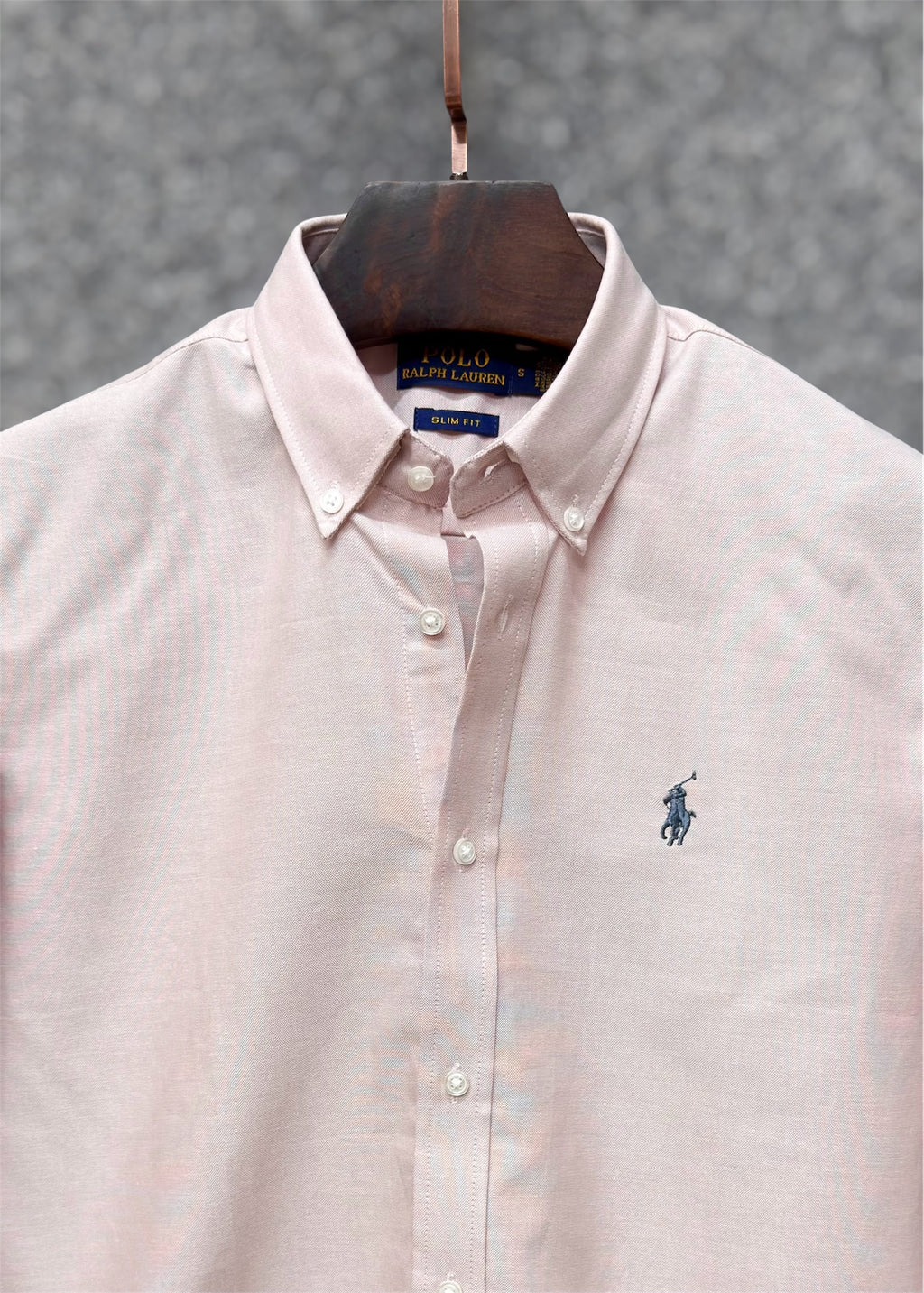 Premium Solid Logo Oxford Cotton Shirt RLS 222