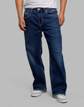 Medium Blue 5 Pocket Midrise Loose Fit Stretch Jeans RJ6263