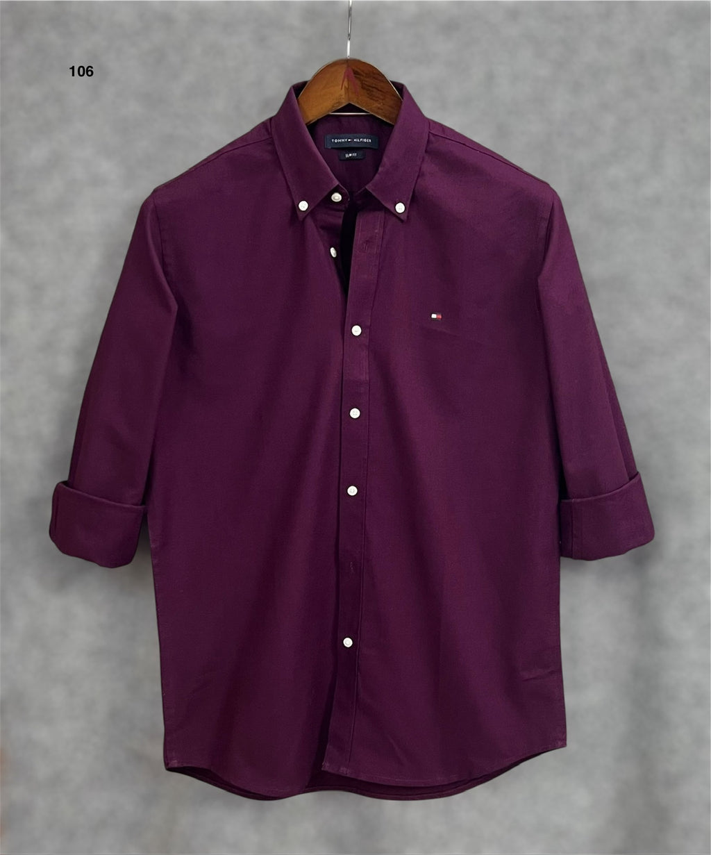 TMS Signature Solid Cotton Shirt 106