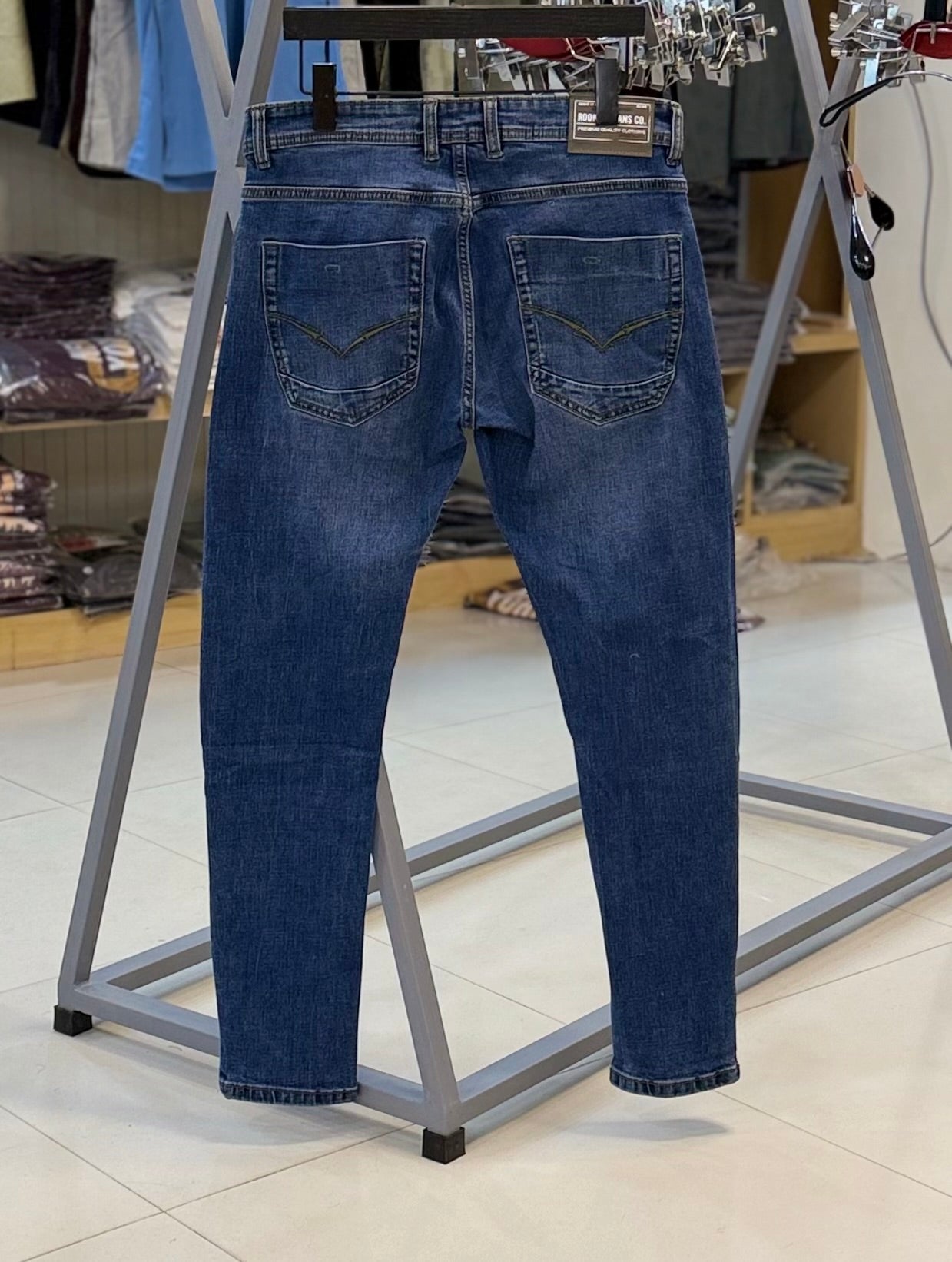 Blue 5 Pocket Low-Rise Ankle Length Stretch Jeans RJ6403