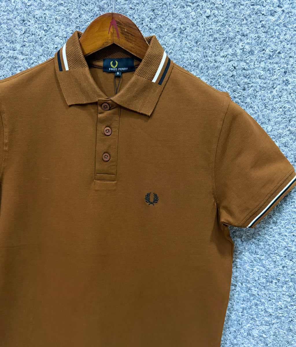Premium Ultra Heavyweight Luxury Finish Polo Tshirt FPPL Khaki