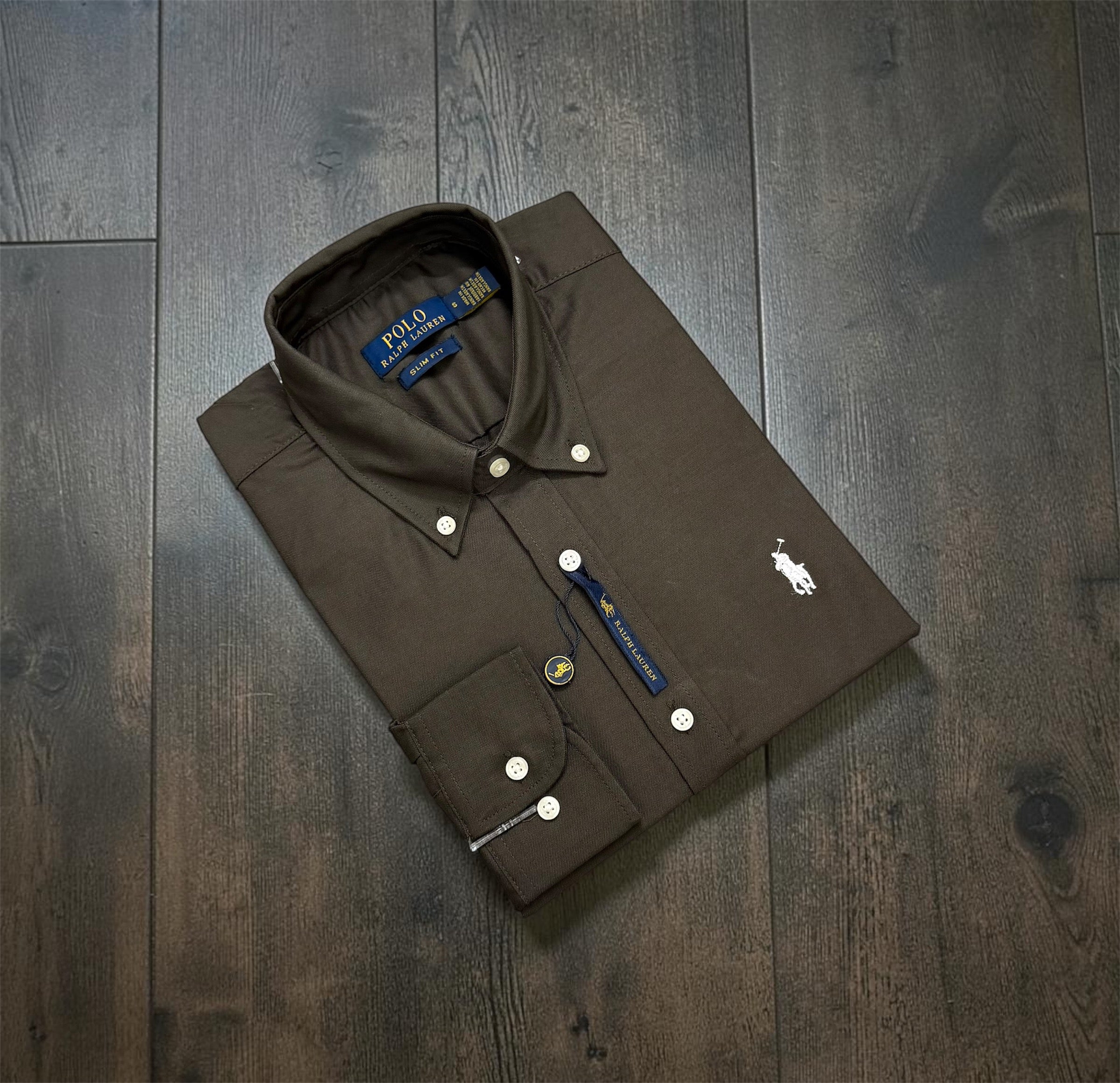 Premium Solid Logo Oxford Cotton Shirt | Solid Shirt | Shirtology Bangladesh