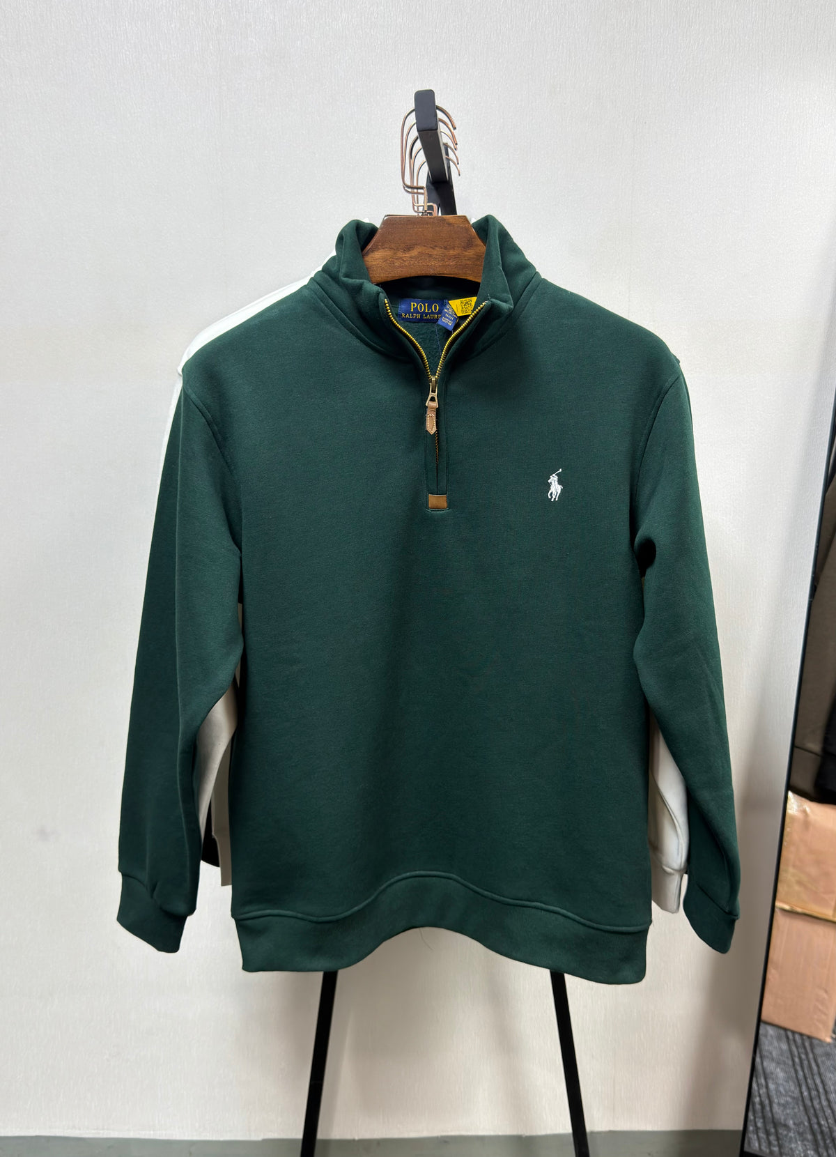 Premium Half Zip Pullover Jacket Green PLJK 02