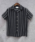 Premium Classic Cuban Collar Stripe Shirt GCST 411