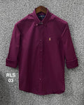 Premium Solid Stretch Cotton Shirt Maroon | Solid Shirt | Shirtology Bangladesh