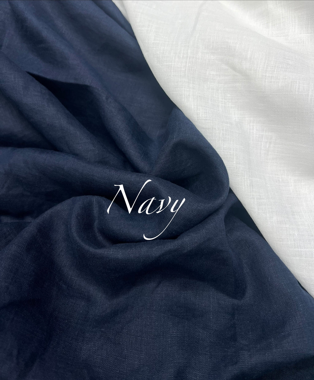 Navy Blue 100% linen