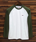 Premium Raglan Full-Sleeve T-Shirt FlLA White & Olive