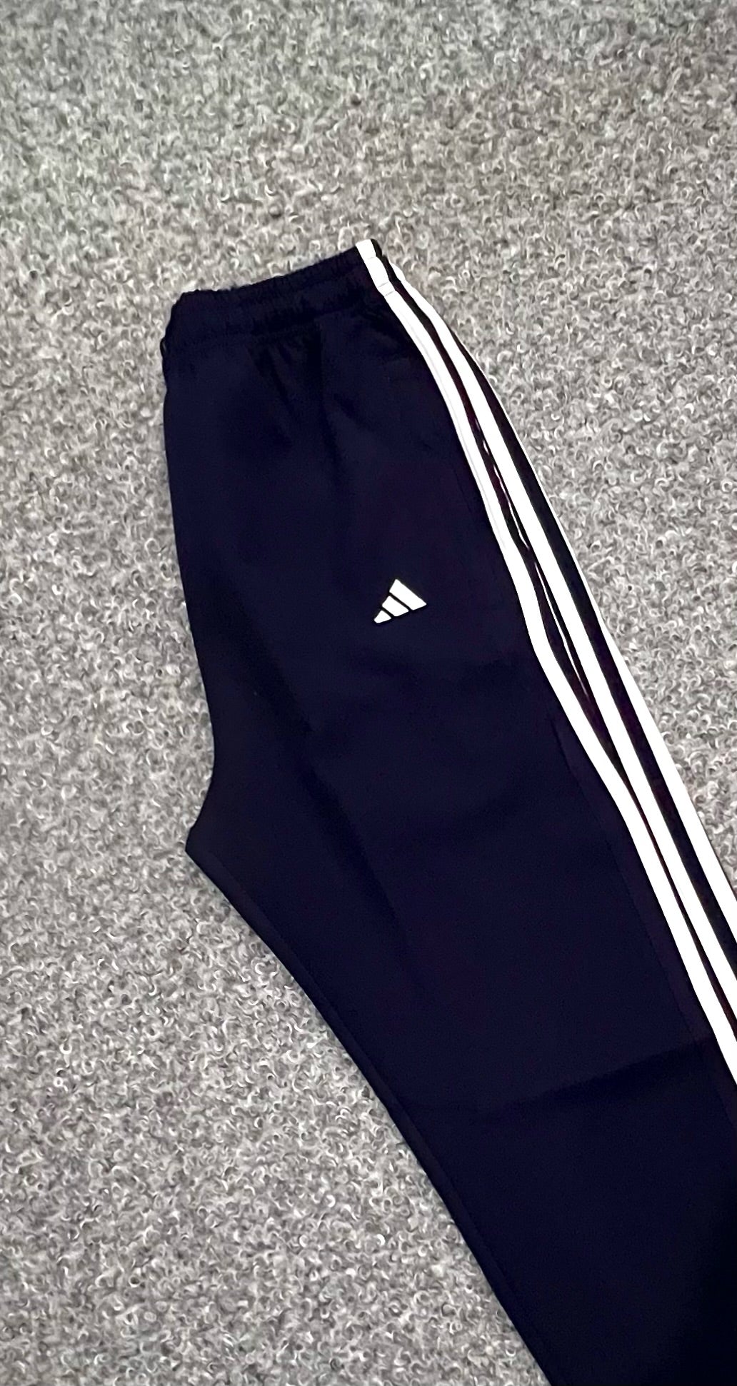 Three Stripe Full Athletic Track Pant Navy white