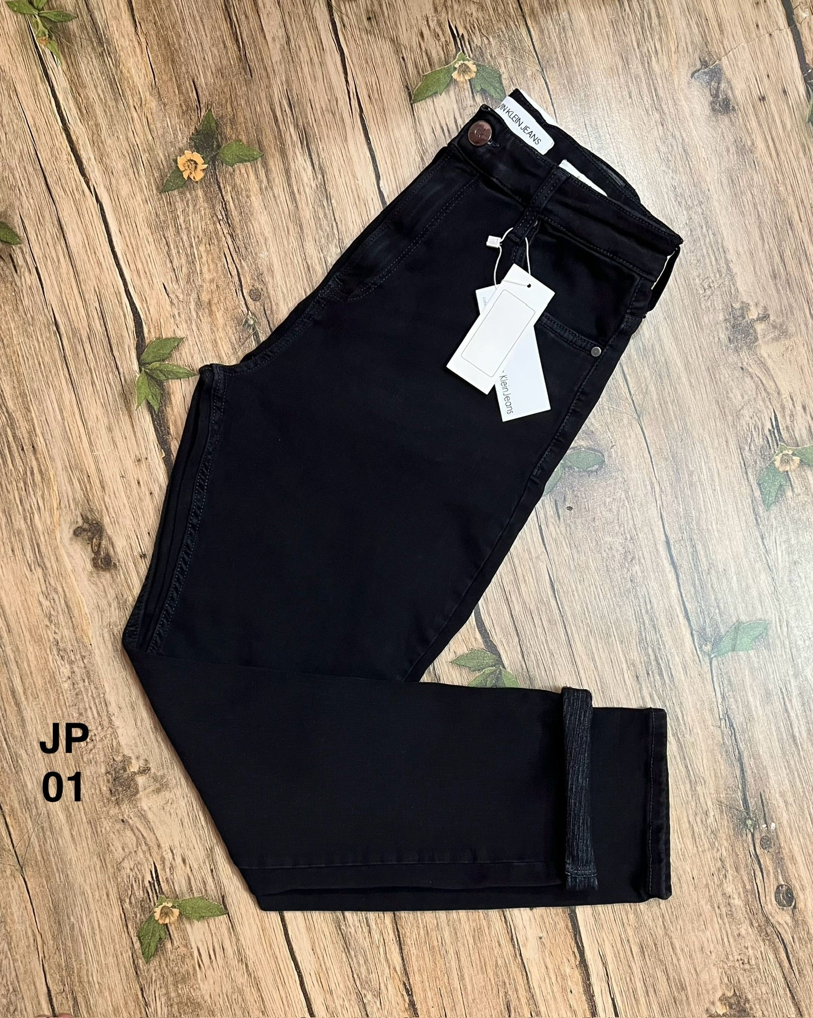 Premium Knit Denim Pant – Slim Fit Semi Narrow DNM Black