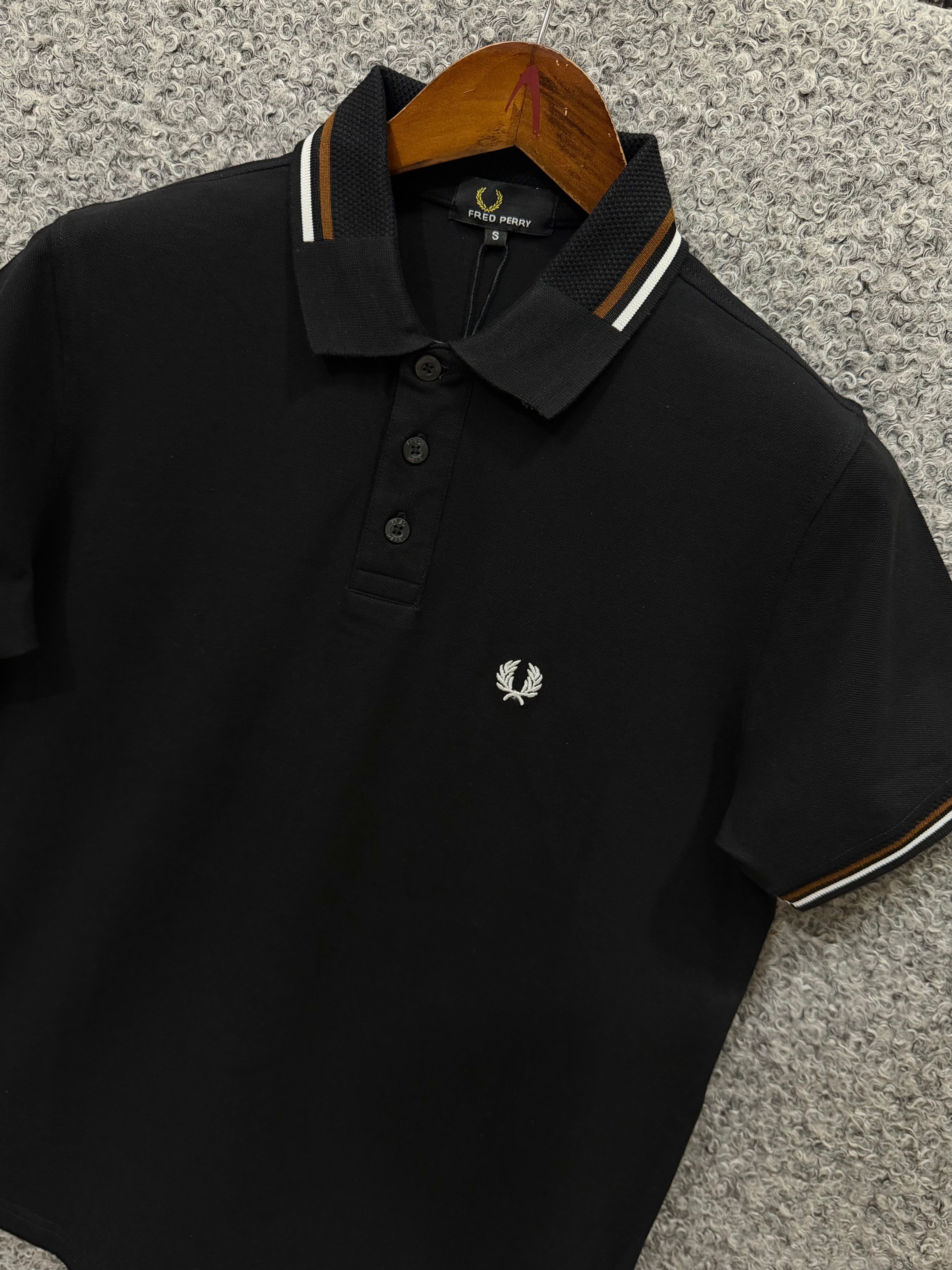 Premium Ultra Heavyweight Luxury Finish Polo Tshirt FPPL Black