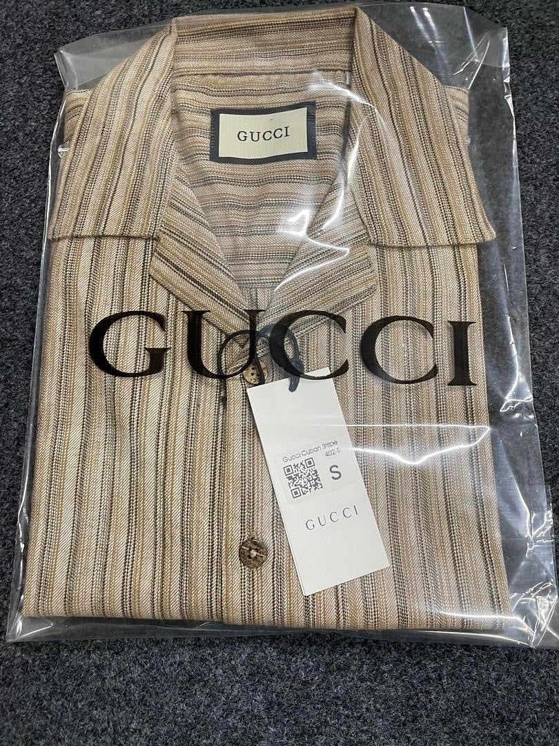 Premium Classic Cuban Collar Stripe Shirt GCST 402