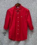 Premium Solid Oxford Cotton Shirt Red | Solid Shirt | Shirtology Bangladesh