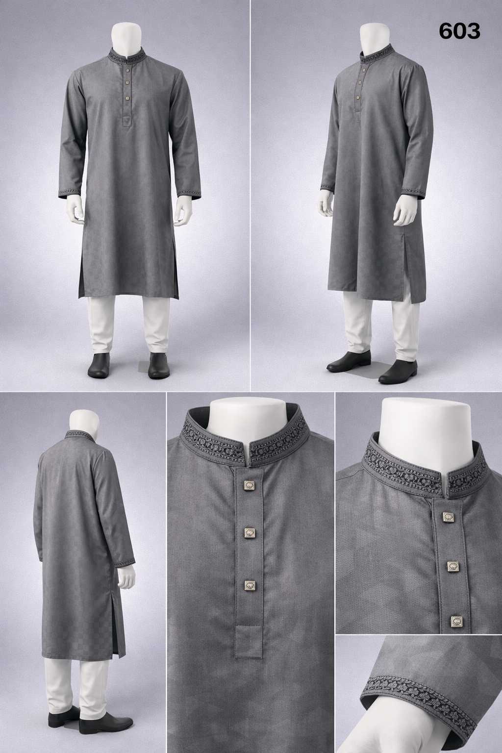 Luxury embroidery Panjabi with premium finish 609