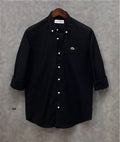 Premium Solid Oxford Cotton Shirt LKS Black 103