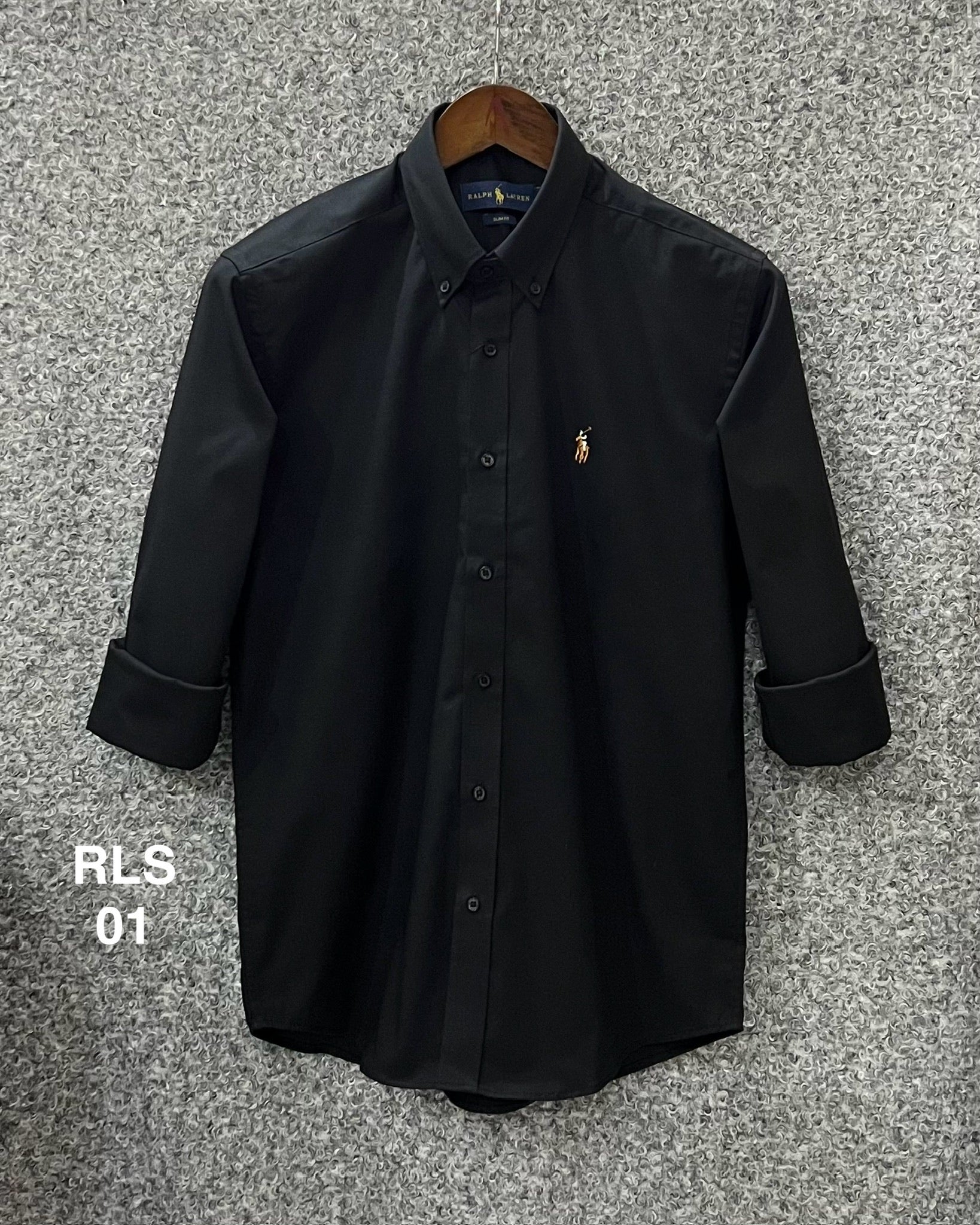 Premium Solid Stretch Cotton Shirt Black | Solid Shirt | Shirtology Bangladesh