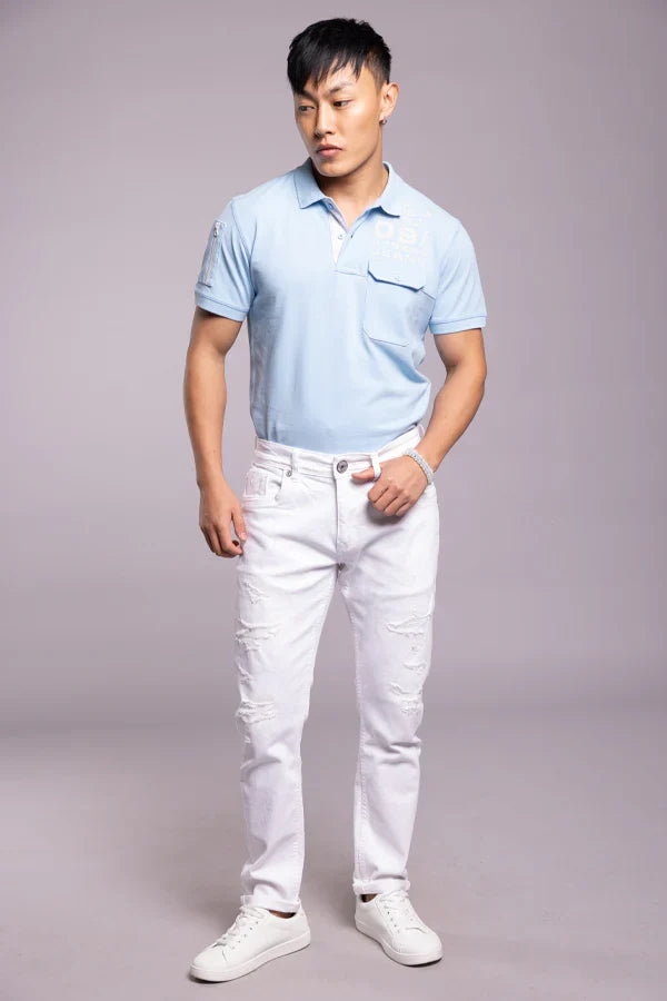 White 5 Pocket Low-Rise Ankle Length Jeans RJ5994A | Denim pant | Shirtology Bangladesh