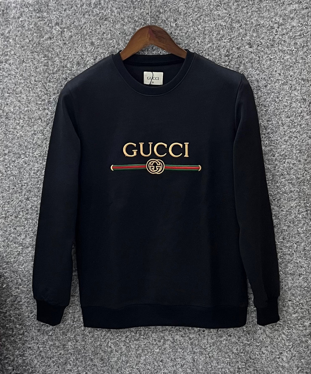 Premium Embroidered Sweatshirt GC Black