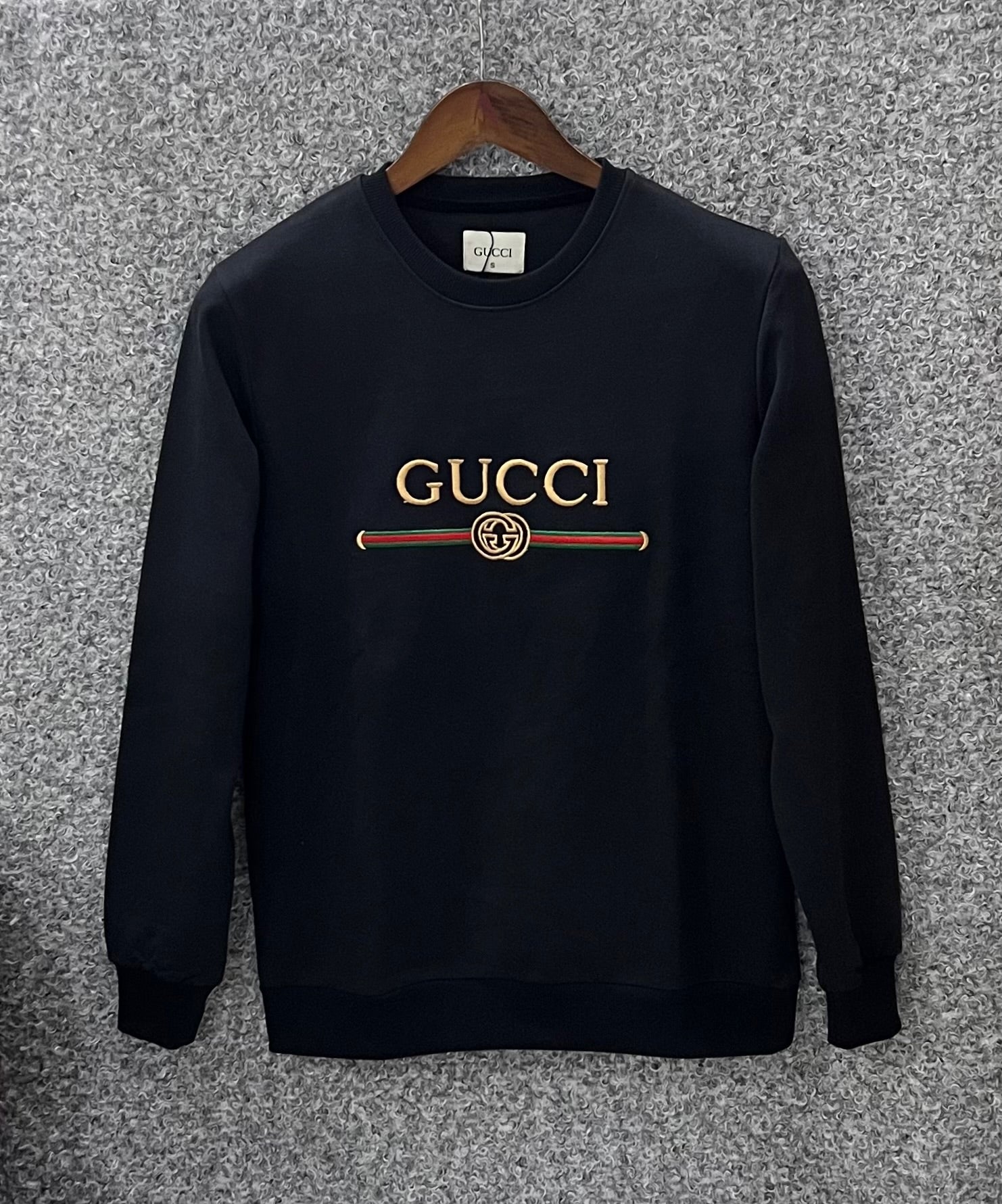 Premium Embroidered Sweatshirt GC Black
