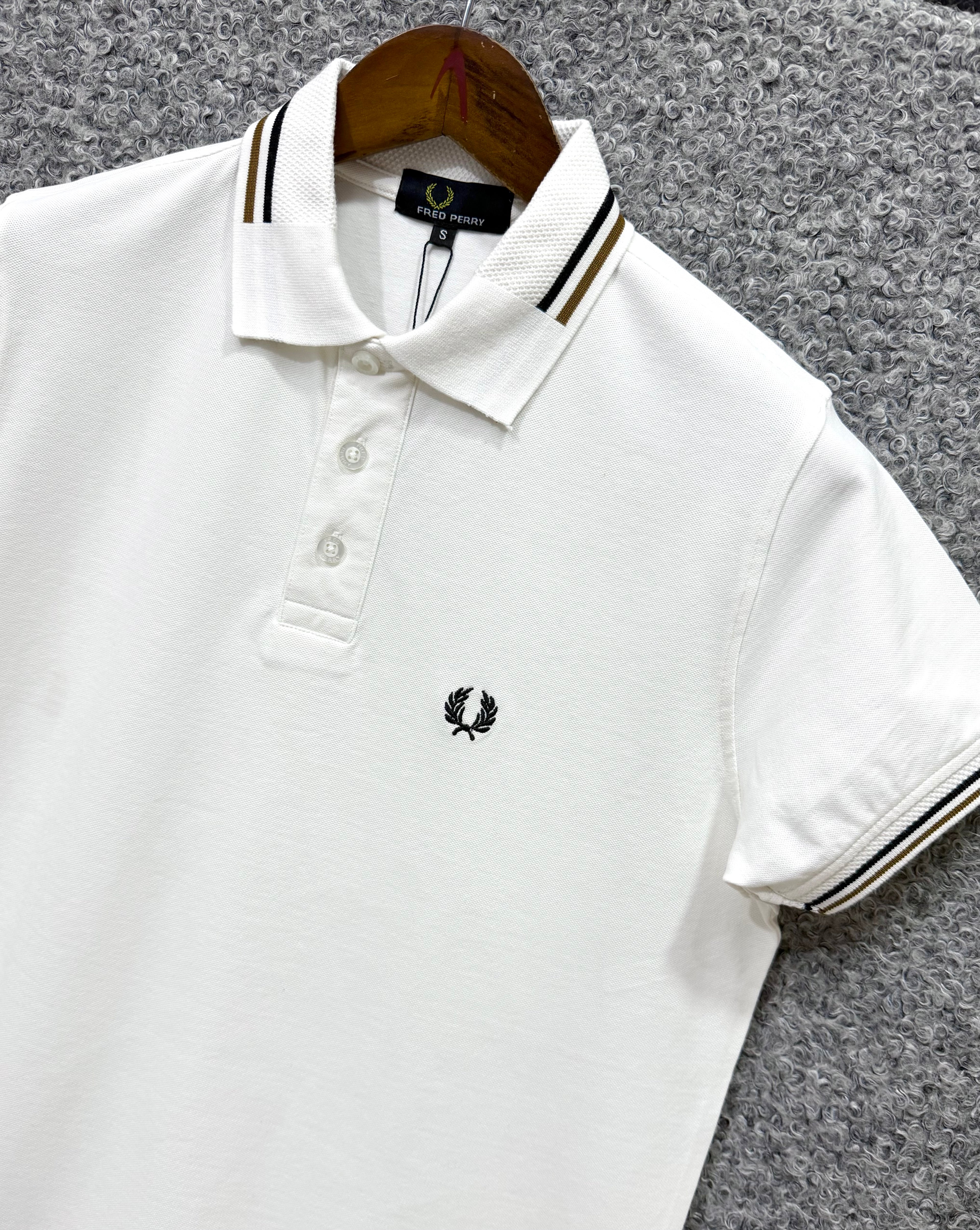 Premium Ultra Heavyweight Luxury Finish Polo Tshirt FPPL White