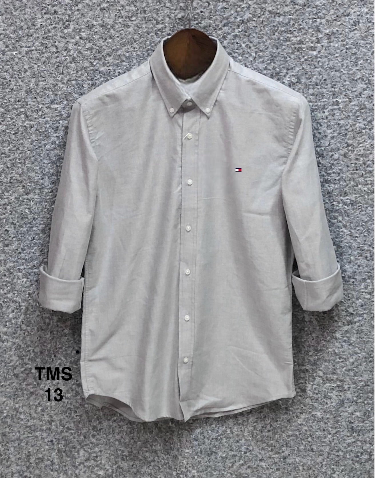 TMS Signature Solid Cotton Shirt oxford grey 13 | Solid Shirt | Shirtology Bangladesh