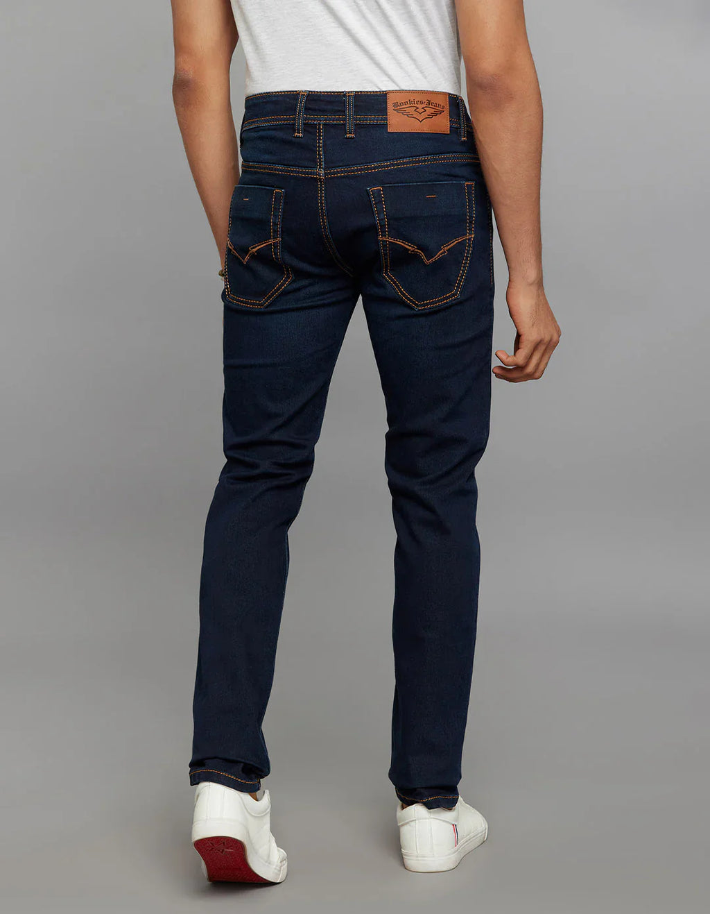 Dark Blue 5 Pocket Mid-Rise Slim Straight Fit Knit Jeans RJ6375 | Denim pant | Shirtology Bangladesh