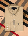 Premium Solid Stretch Cotton Shirt Biscuit | Solid Shirt | Shirtology Bangladesh