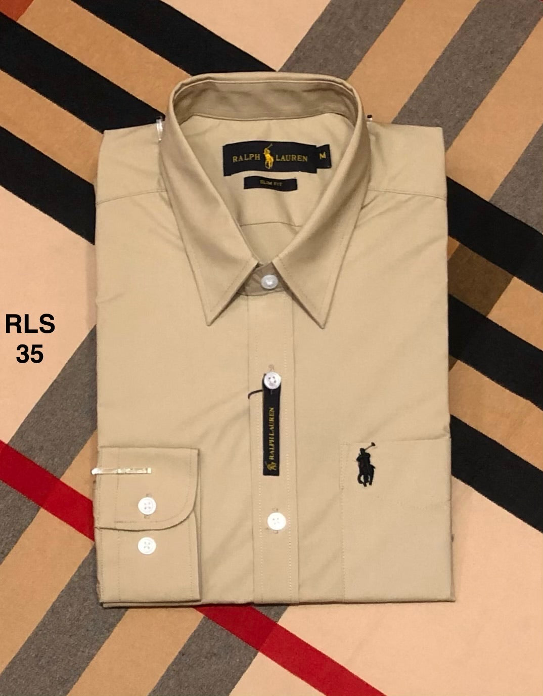 Premium Solid Stretch Cotton Shirt Biscuit | Solid Shirt | Shirtology Bangladesh