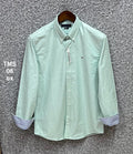 TMS Signature Solid Cotton Shirt oxford sea green | Solid Shirt | Shirtology Bangladesh