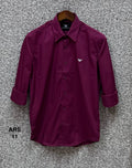 Iconic Solid Shirt matching button maroon | Shirtology Bangladesh
