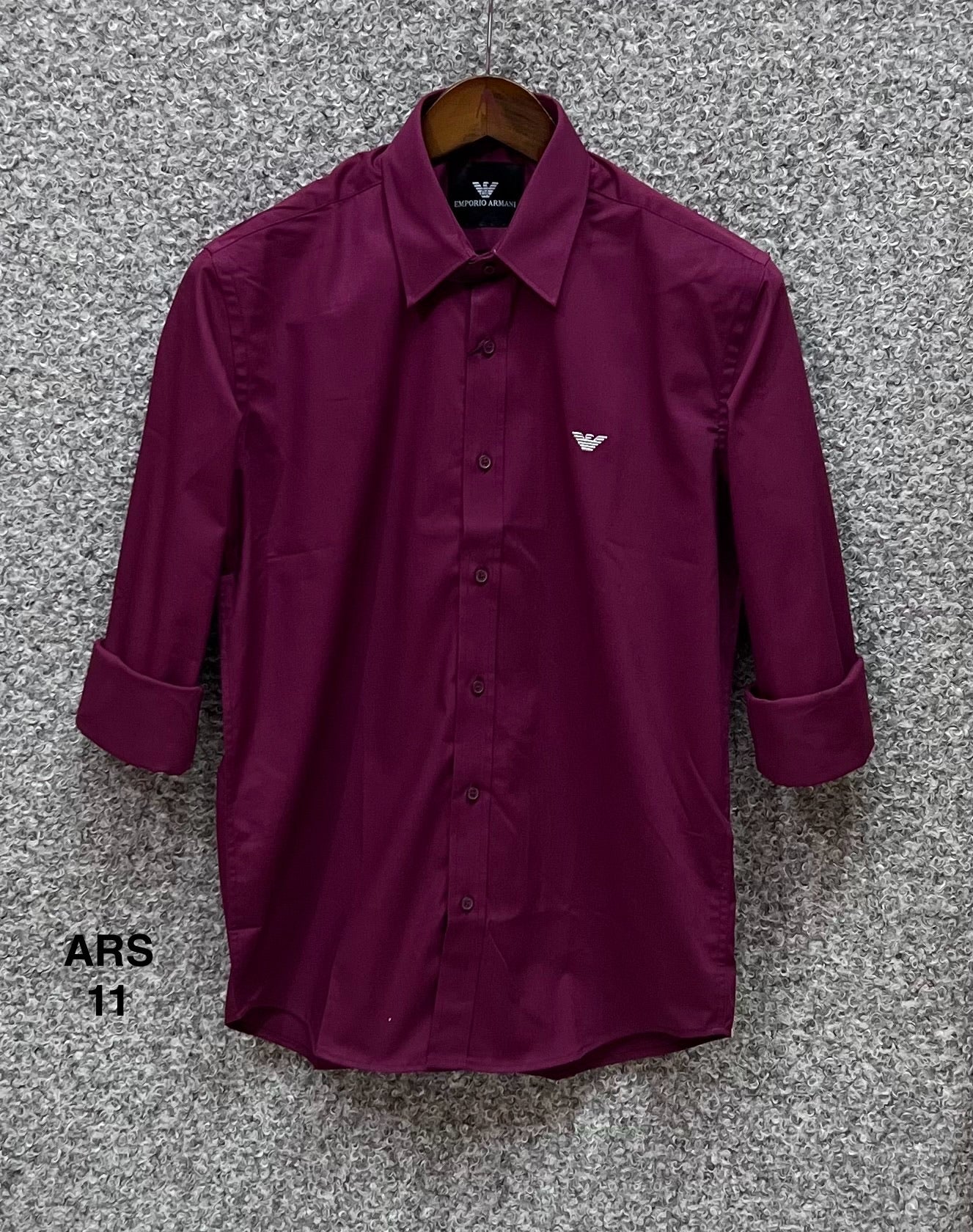 Iconic Solid Shirt matching button maroon | Shirtology Bangladesh