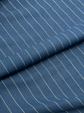 Denim Blue with Fine White Pinstripes