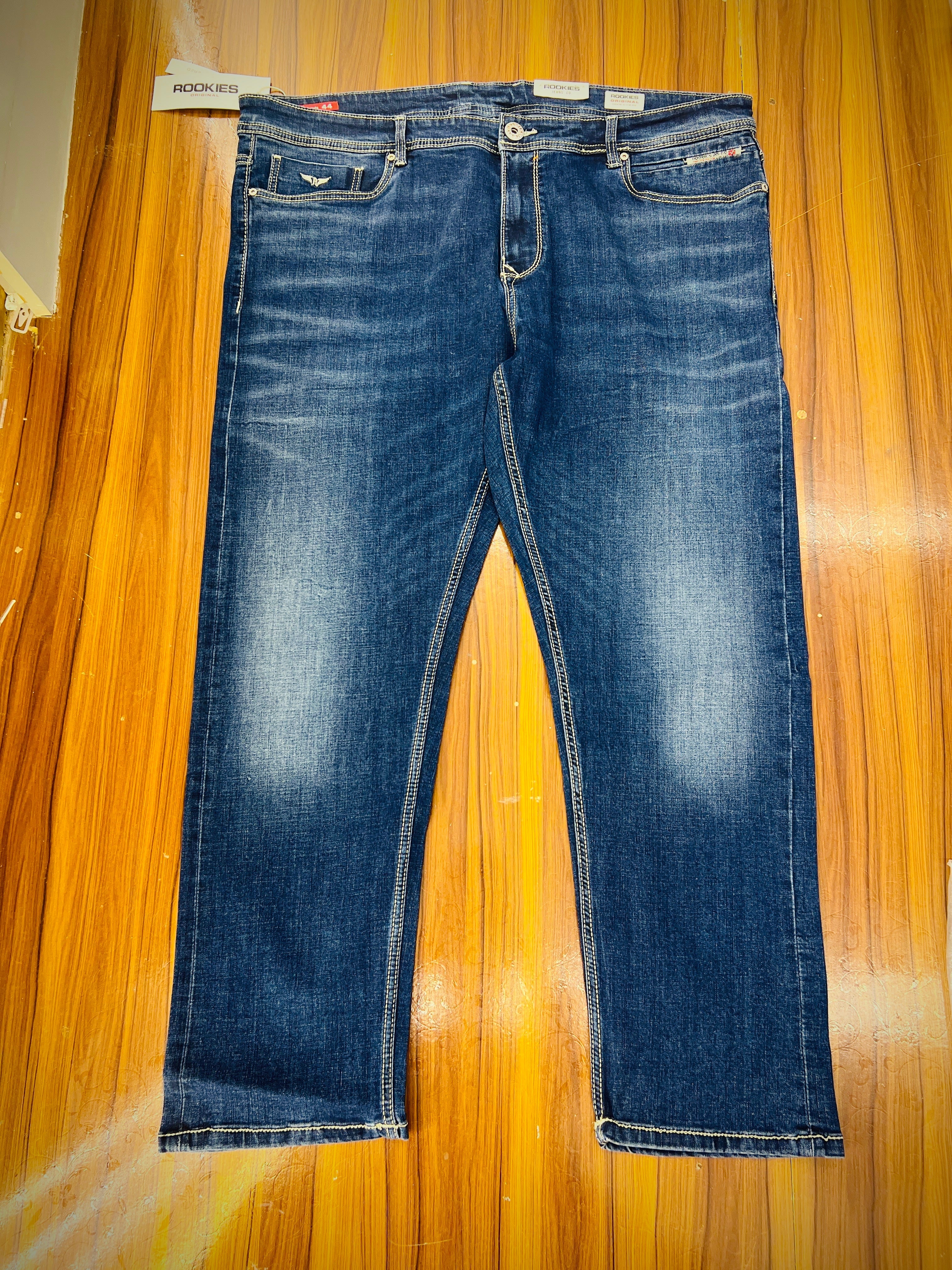 Rookies Mid-Rise Slim Straight Fit Classic Jeans -Blue RJ6312 | Denim pant | Shirtology Bangladesh