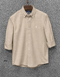 Luxury Linen Blend Solid Shirt with Cane Collar RLS 312