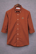 Premium Lacoste Solid Oxford Cotton Shirt | Solid Shirt | Shirtology Bangladesh
