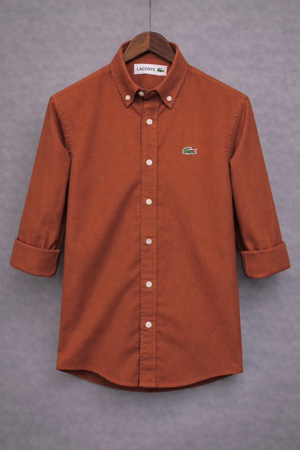 Premium Lacoste Solid Oxford Cotton Shirt | Solid Shirt | Shirtology Bangladesh