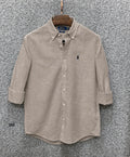 Luxury Linen Blend Solid Shirt with Cane Collar RLS 322