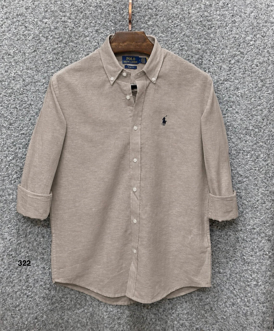 Luxury Linen Blend Solid Shirt with Cane Collar RLS 322