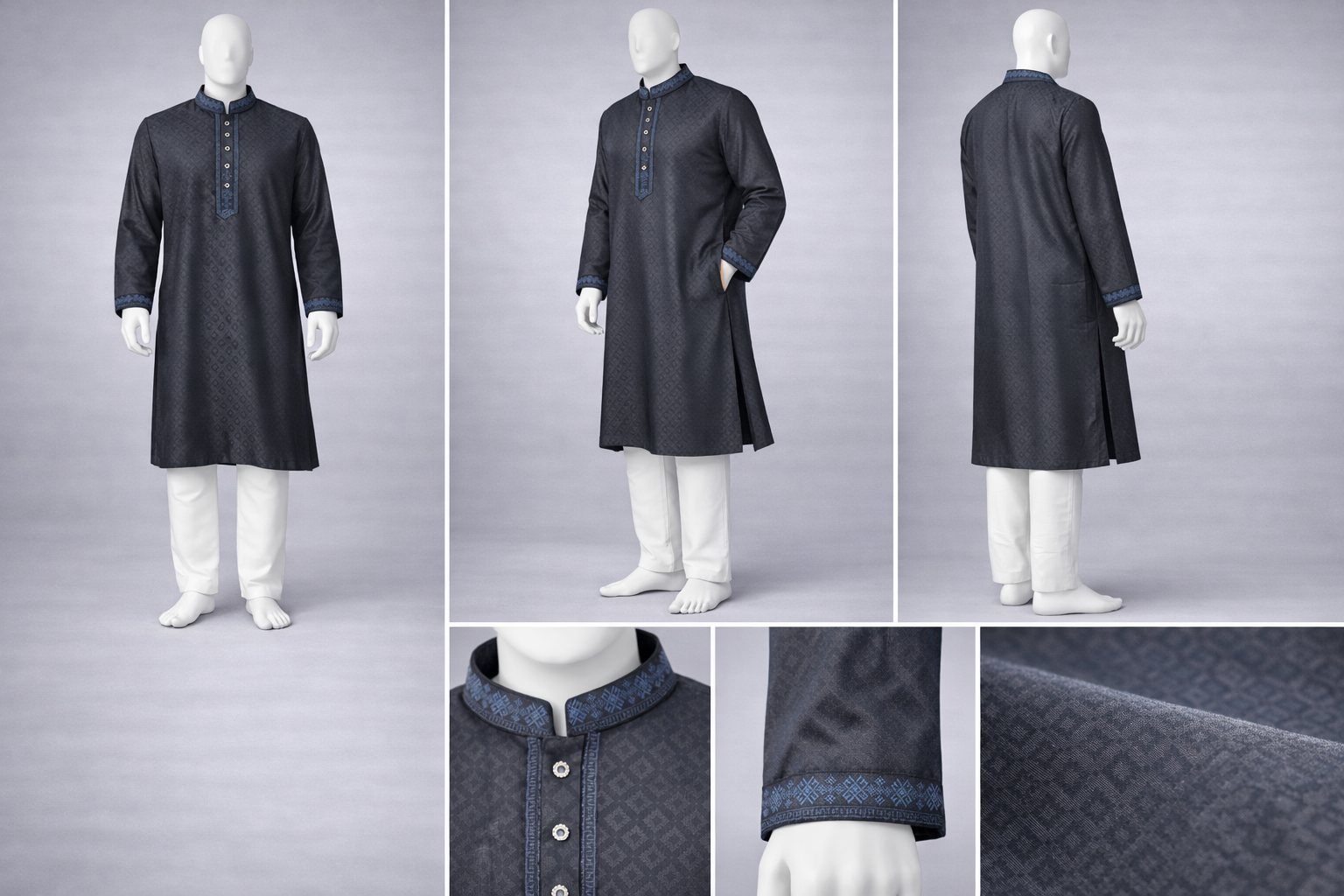 Luxury embroidery Panjabi with premium finish 410