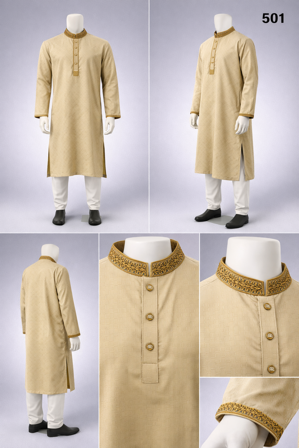 Luxury embroidery Panjabi with premium finish 501