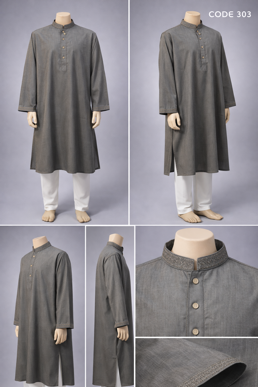 Luxury embroidery Panjabi with premium finish 303