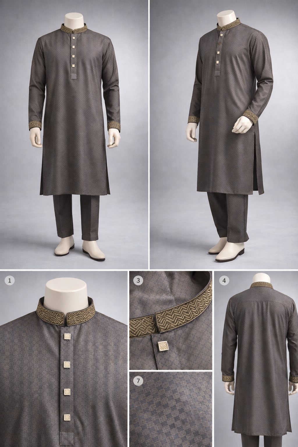 Premium Luxury Embroidered Panjabi with Embroidered Cuffs 472