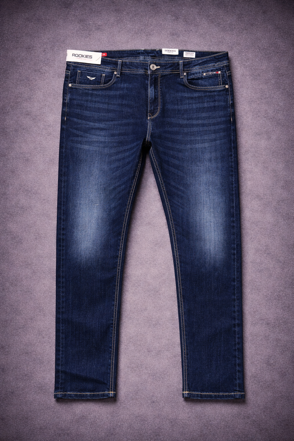 Rookies Mid-Rise Slim Straight Fit Classic Jeans -Blue RJ6312 | Denim pant | Shirtology Bangladesh